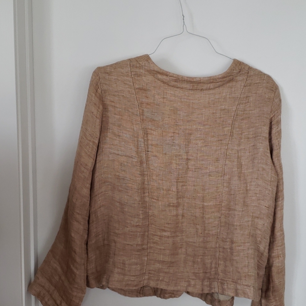 FLAX BUTTON DOWN JACKET - Picture 3 of 10